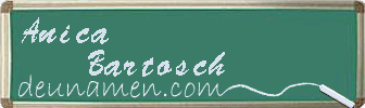 Anica Bartosch Visitenkarte